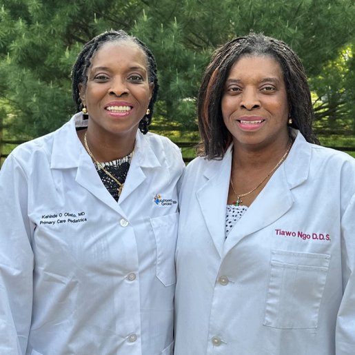 Image of twin doctor and dentist from Ohio